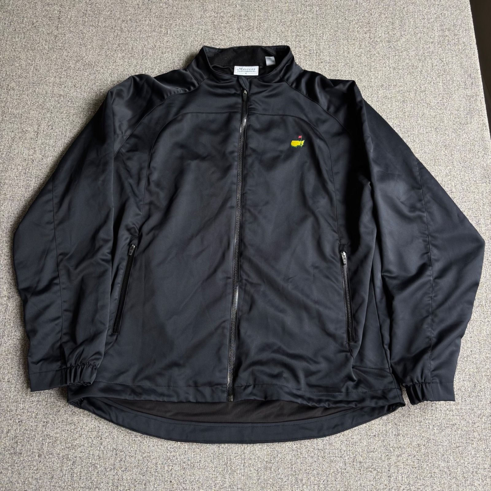 Masters Performance Jacket Mens Xl Black Golf Pga Tour Full Zip Masters